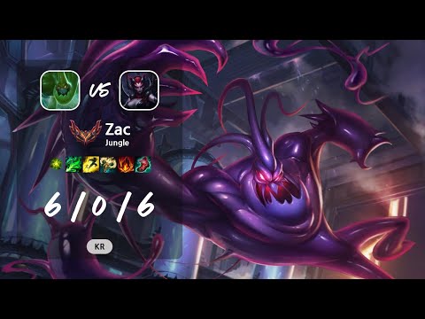 Zac Jungle vs Elise - KR GrandMaster Patch 13.13