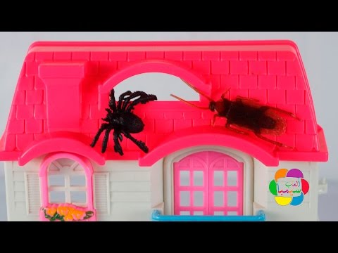 لعبة المنزل الفيلا والحشرات الحقيقية العاب اطفال للبنات والاولاد House game and real insects