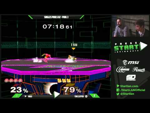 Press Start Day 1 - Singles Pools R2 - Pool 3: HugS (Samus) vs TSM|Leffen (Fox)