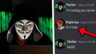 Trolling The SCARIEST Discord Hacker On Discord! (Tried Nuking)