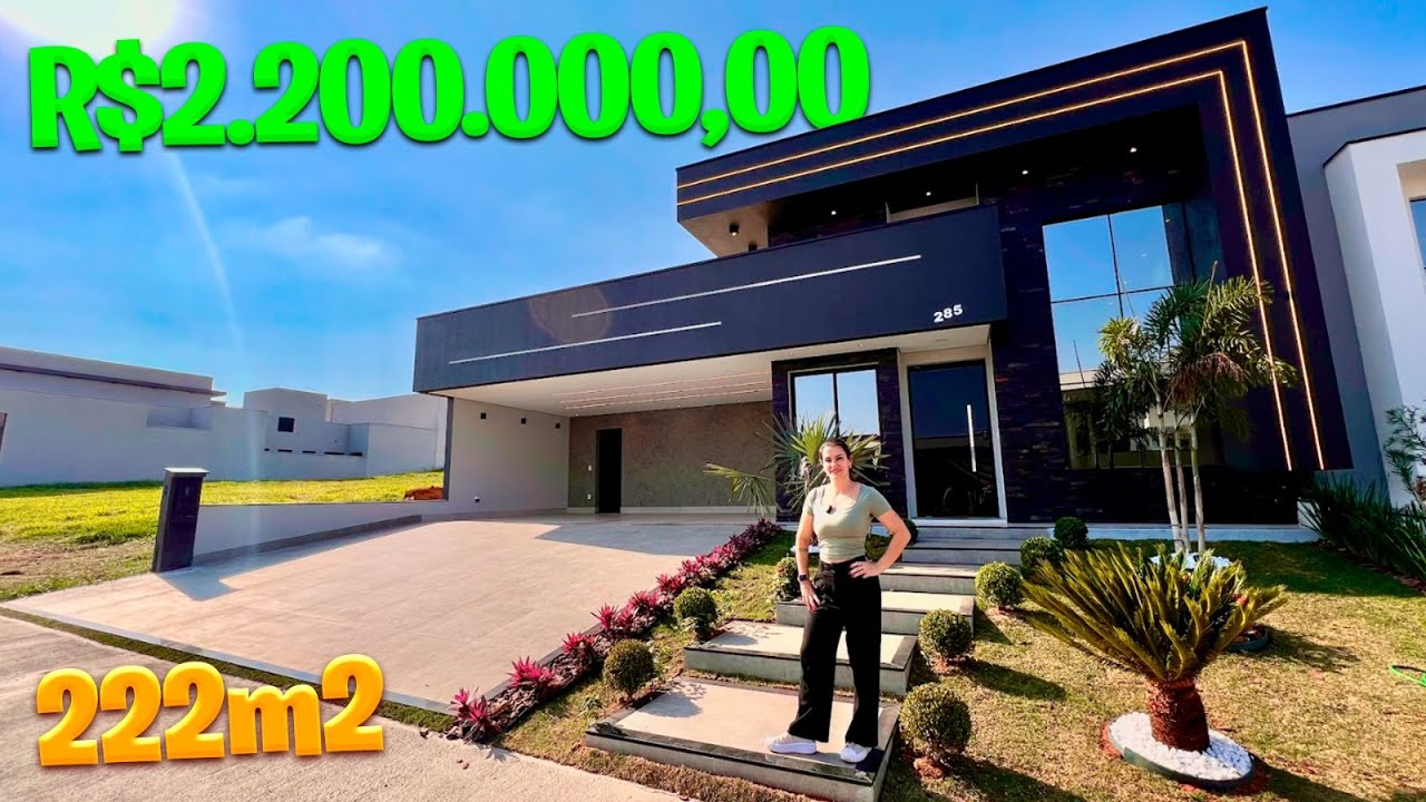 Casa condomínio alto padrão, 3 suites, escritório, piscina, ambientes integrados, Lote de 350m2