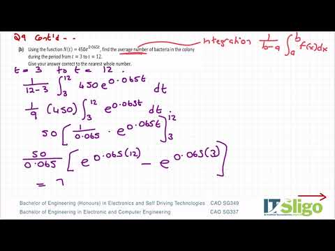 Integration Q9 2020 Paper 1 Leaving Cert Higher Level Maths