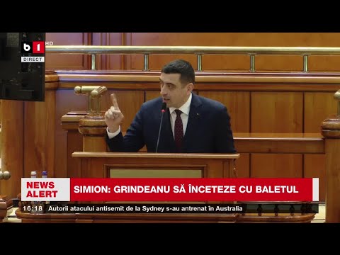 GEORGE SIMION, SCANDAL LA MOȚIUNEA ÎMPOTRIVA LUI RADU MARINESCU. B1TV_22 dec. 2025