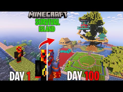 I Survived 100 Days on a SURVIVAL ISLAND in Minecraft...