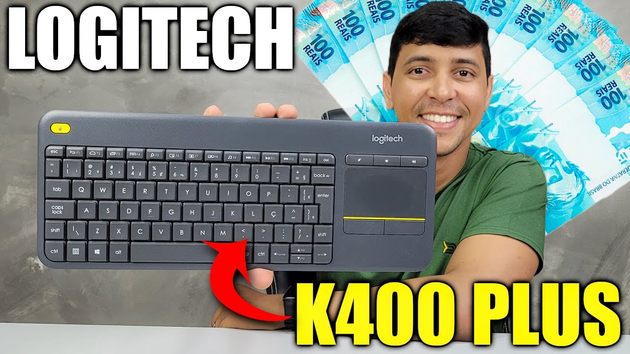 Logitech K400 Plus o MELHOR e MAIS BARATO Teclado Sem Fio com Touchad do BRASIL!