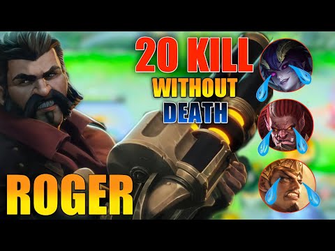 THIS IS WHY I LOVE PLAYING ROGER | 20 KILL WITHOUT DEATH | ROGER DARKGENT GAMEPLAY | MLBB