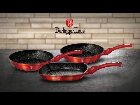 Berlinger Haus 3tlg Pfannenset mit marmorierter Beschichtung & Soft-Touch-Griffen oder 4tlg Edelstahl Messerset Roségold - Second Medium