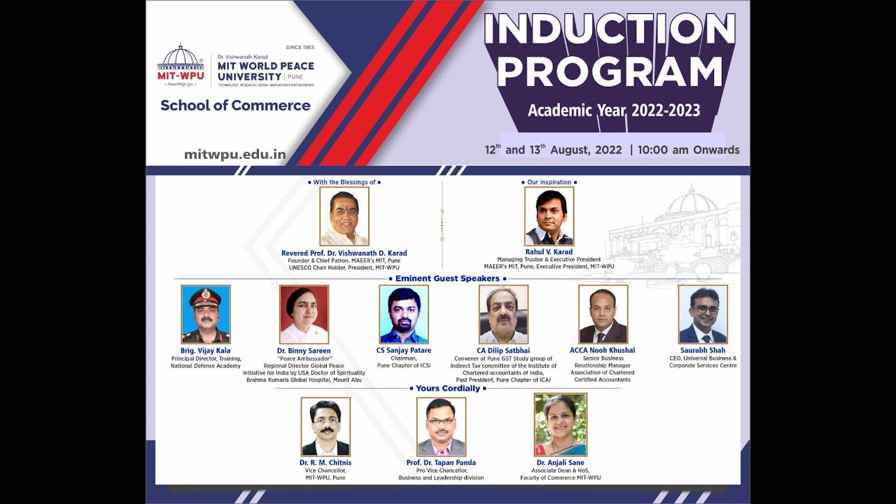 INDUCTION PROGRAM Academic Year -2022-2023