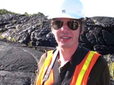 Wonders of the solar system - Prof Cox and Film crew out on the lava