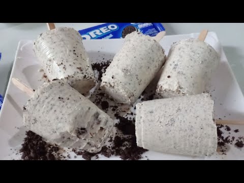 OREO ICE DROP RECIPE | COOKIES & CREAM ICE CREAM ON STICK [Yummy And Sweets]