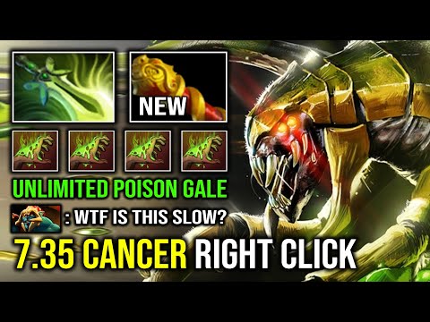 7.35 IMBA CANCER OFFLANE 120% Unlimited Poison Gale Slow MKB Butterfly Universal Venomancer Dota 2