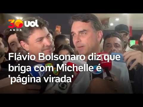 Flávio Bolsonaro diz que briga com Michelle é ‘página virada’: ‘Da minha parte é bola para frente’