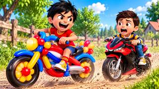 Poor Shiva Built a Bike from Balloons…Then Challenged a Superbike! 😱Shiva vs Rudra & Reva