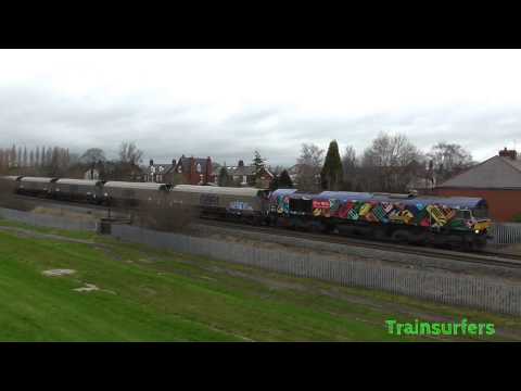 GBRf Class 66 No. 66718 on 4M12 Drax Aes - Liverpool Bulk Terminal on 04.02.16 - HD