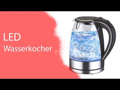 Glas Edelstahl Wasserkocher mit blauer LED Innenbeleuchtung : JeTEST - JetLoneStarr