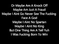 TOMMY LEE Sparta Hero Lyrics