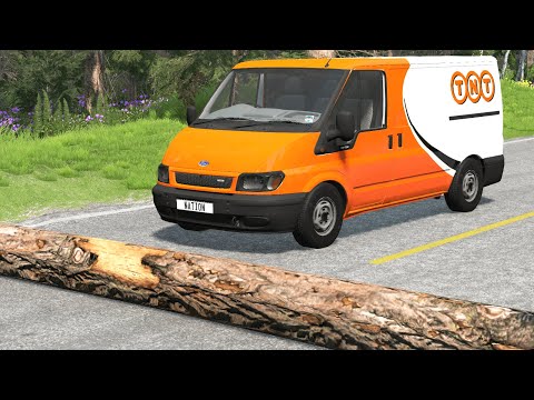 Cars vs Fallen Tree #2 – BeamNG.Drive