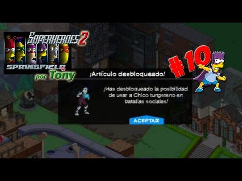Los Simpson Springfield, Superhéroes 2 "Cap. 10 - Chico tungsteno y Mansión verano nivel 4" por Tony