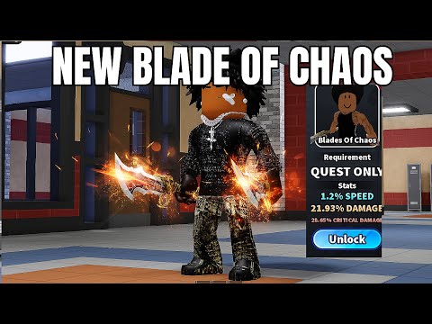 I Got The NEW Blade Of Chaos Style In Roblox Fight In A School