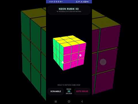 Neon Rubik Cube 3D: Solver video thumbnail