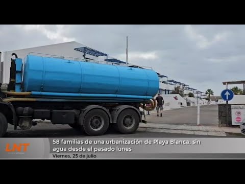 58 familias de Playa Blanca, sin agua desde el pasado lunes