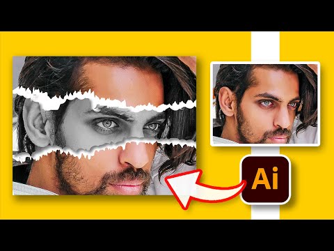 How to create Torn Paper Effect tutorial in adobe illustrator