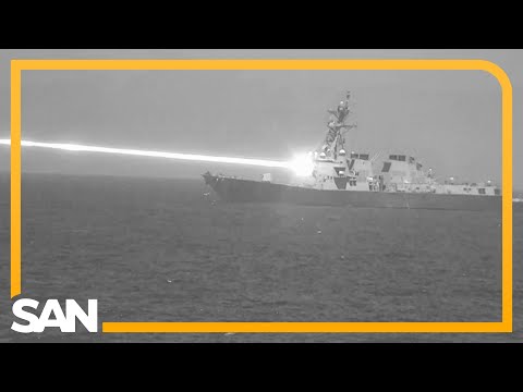 Part of a video titled Meet the new US Navy high-tech laser weapon, HELIOS - YouTube