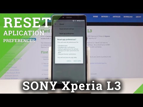 Clear Default App Settings in SONY Xperia L3 - Reset App Preferences