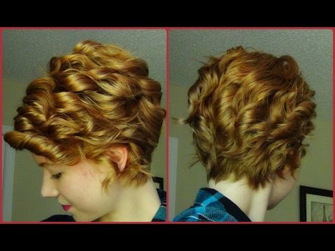 How To Curl A Pixie Haircut! Straightener Technique ♥