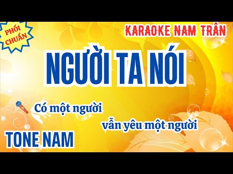 Karaoke Người Ta Nói Tone Nam | Nam Trân