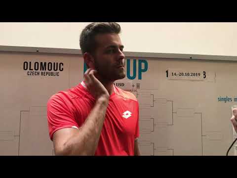 Robin Staněk po výhře v 1. kole dvouhry na ITS Cupu 2019