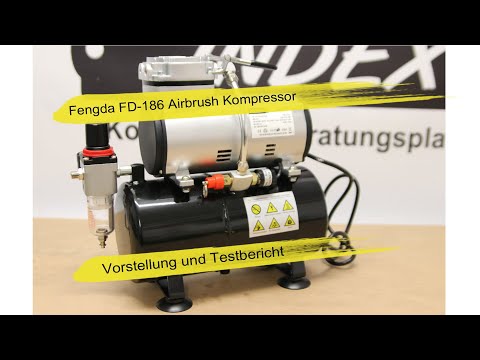 Fengda FD-186 Airbrush Kompressor Test & Unboxing. | Airbrush & Modellbau  [Werbung]