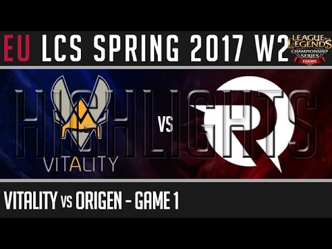 Vitality vs Origen Game 1 - EULCS Highlights W2D4 Spring 2017 - VIT vs OG G1
