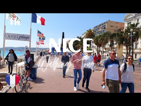 🇫🇷 Walking in Nice 4K Unedited, Walking Tour 5, France, Spring 2022