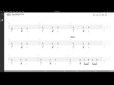 Space Age Love Song ( A Flock Of Seagulls ),Tablatura e base Senza Basso- Backing bass track-NO BASS