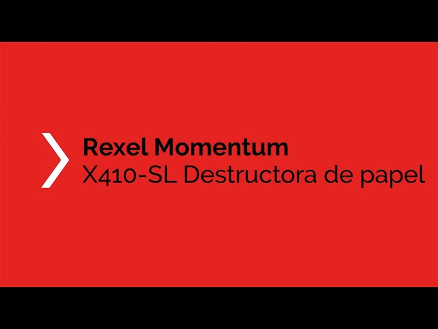 Rexel Momentum X410-SL Aktenvernichter Kreuzschreddern Schwarz, Grau video