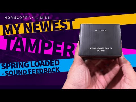 Newest Normcore 58.5mm Coffee Tamper V4.1 Mini – Review & Puck Prep Routine (Spring-Loaded + Click!)