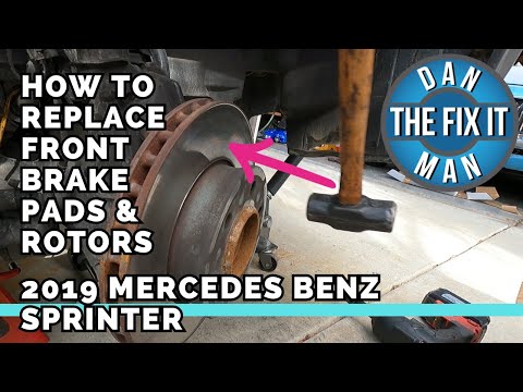 2019 - 2023 Mercedes Benz Sprinter Passenger Van 2500 3.0 VS30 - Replacing Front Brake Pads & Rotors