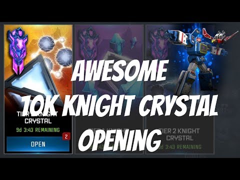 Three 10k Knight Crystal Opening - Transformers: Forged to Fight