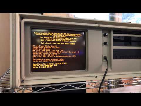 SCO XENIX SVR2.1.3 booting on IBM 5155 (UNIX on 8088)