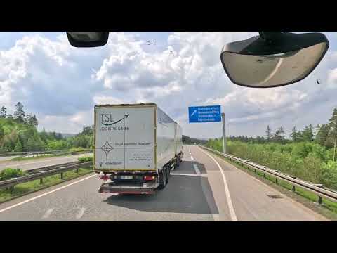 5 A71 Thüringer Wald, Tunnel Rennsteig, Talbrücke Schwarza, Sonnenschein