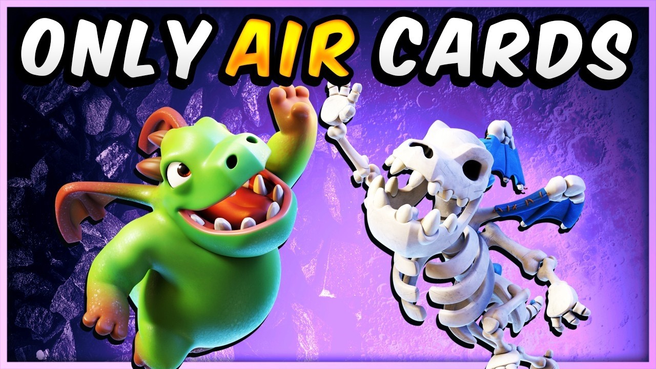 ONLY PLAYING FLYING CARDS in CLASH ROYALE!