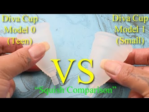 Diva Cup Model 0 vs Model 1 - Menstrual Cup Comparison "Squish"