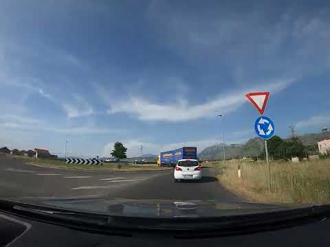 Driving From Rozafa Castle, Shkodër, Albania to Podgorica, Montenegro