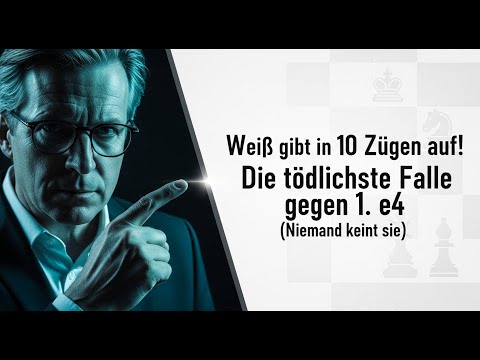 Weiß gibt in 10 Zügen auf! Die tödlichste Falle gegen 1. e4 (Niemand kennt sie)