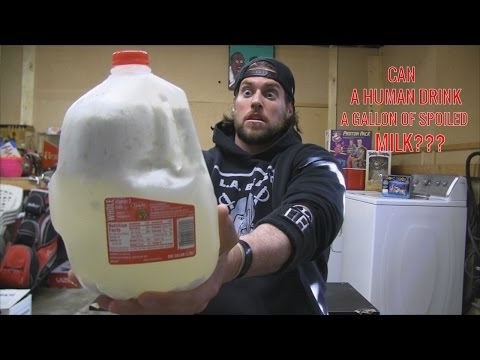 Can A Human Drink A Gallon of Spoiled Milk w/o Vomiting into A Washing Machine? | L.A. BEAST
