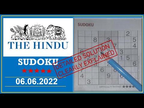 How to Solve 5 Star Hindu  Sudoku Jun 06 2022 -  Step By Step Solution