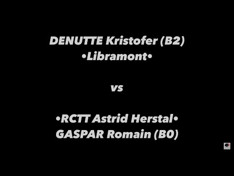 Tennis de Table ·Championnat de Belgique· Messieurs B - DENUTTE Kristofer (B2) vs GASPAR Romain (B0)