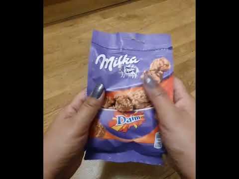 ASMR Satisfying sounds  of Milka Daim#shorts#asmrsounds#youtubeshorts
