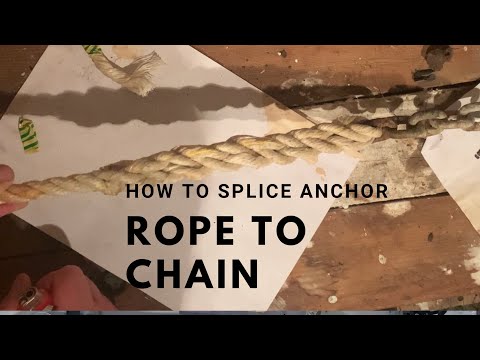 Splicing an anchor rode | splice rope to chain | no tools needed